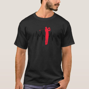 Camiseta Heartline Sports Golf Golf Golf Love Heartbeats Li