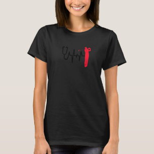 Camiseta Heartline Sports Golf Swing Golfing Love Heartbeat
