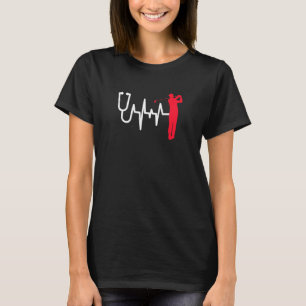 Camiseta Heartline Sports Golf Swing Golfing Love Heartbeat