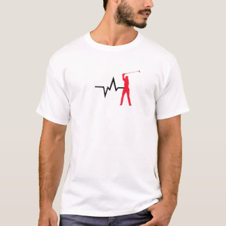 Camiseta Heartline Sports Golf Swing Golfing Love Heartbeat