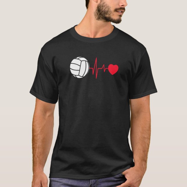 Camiseta Heartline Sports Volleyball ball Love Heart Lifeli (Anverso)