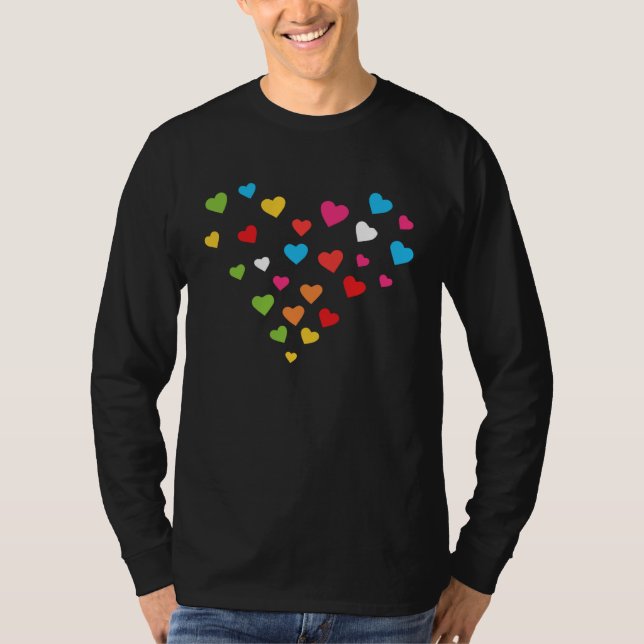 Camiseta Hearts in Heart Best friends Couples Valentine s D (Anverso)