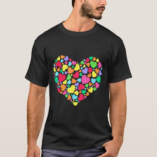Camiseta Hearts Kids School Valentines Day Girls Boys  (Anverso)