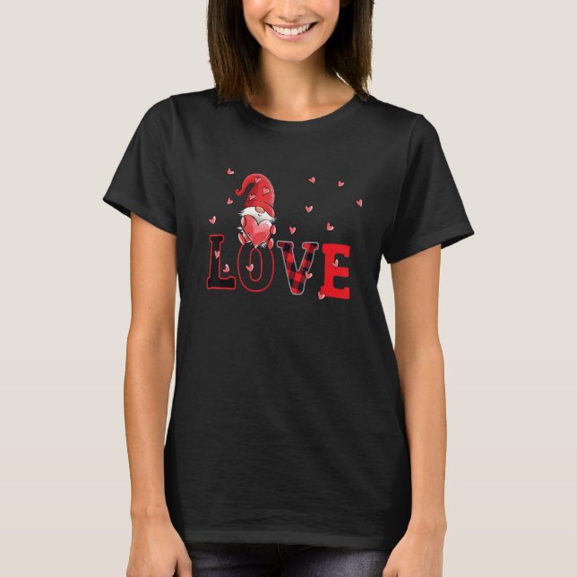 Camiseta Hearts Love Happy Valentine's Day Cute Gnomes For  (Anverso)