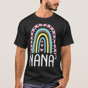Camiseta Hearts Rainbow Happy Grandma Nana De 2 Chicas