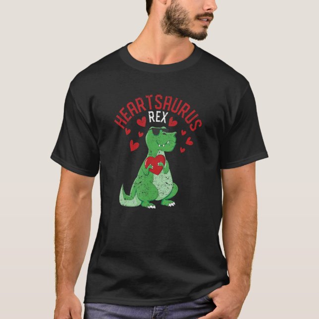 Camiseta Heartsaurus Rex Dab Dance Heart Dino Valentines Da (Anverso)