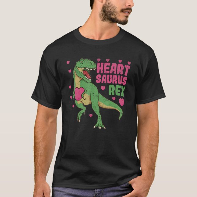 Camiseta Heartsaurus Rex Dab Dance Heart Dino Valentines Da (Anverso)