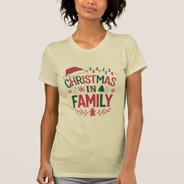 Camiseta Heartwarming Christmas in Family T-Shirt for Festi (Anverso)