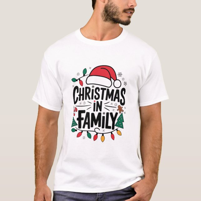 Camiseta Heartwarming Christmas in Family T-Shirt for Festi (Anverso)