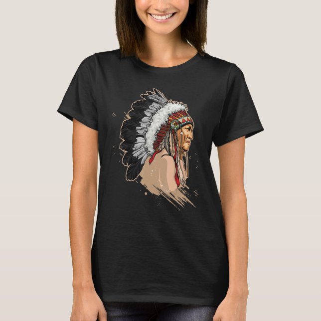 Camiseta Heat nativo americano indio (Anverso)