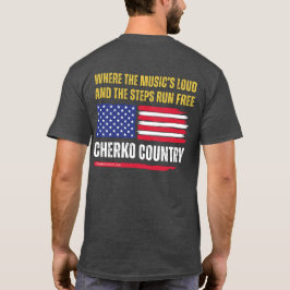 Camiseta (Heather) Bandera de EE. UU. / La música es alta y