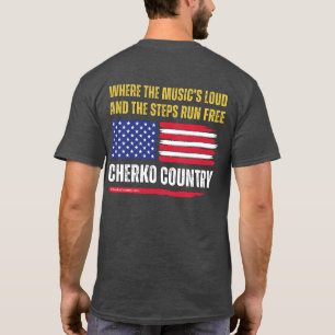 Camiseta (Heather) Bandera de EE. UU. / La música es alta y