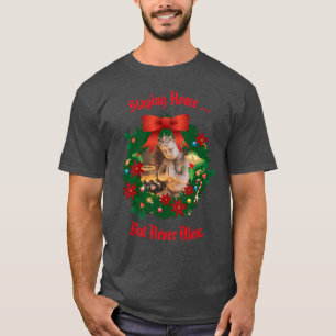 Camiseta Heather- De vacaciones en casa - pero nunca solo