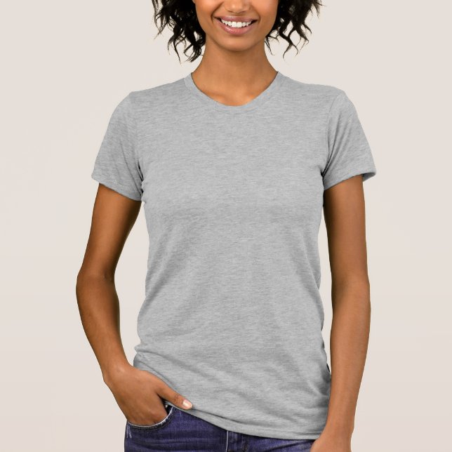 Camiseta Heather Gray Bella + Canvas Slim Fit Tee (Anverso)
