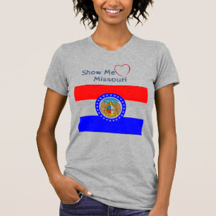Camiseta Heather Gray 'Show me' ama al patriótico de Misso