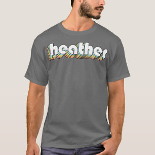 Camiseta Heather Retro Rainbow Typography Style
