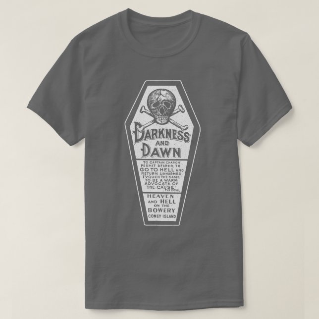 Camiseta Heaven Hell Vintage Coffin (Diseño del anverso)