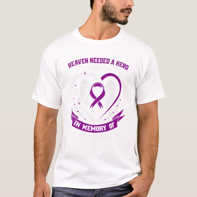 Camiseta Heaven Needed A Hero God Picked My Grandpa Pancrea (Anverso)
