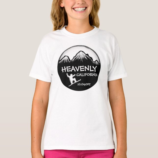 Camiseta Heavenly California chicas snowboard arte tee negr (Anverso)