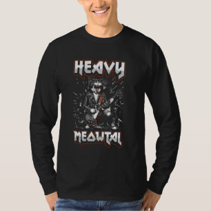 Camiseta Heavy Meowtal - Gato Divertido y Heavy Metal
