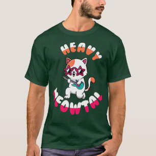 Camiseta Heavy Meowtal I Guitar rock metal music Premium 