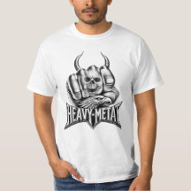 Heavy Metal Faust mit Adler Totenkopf
