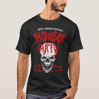 Camiseta Heavy Metal Music Bachelor Party Skull