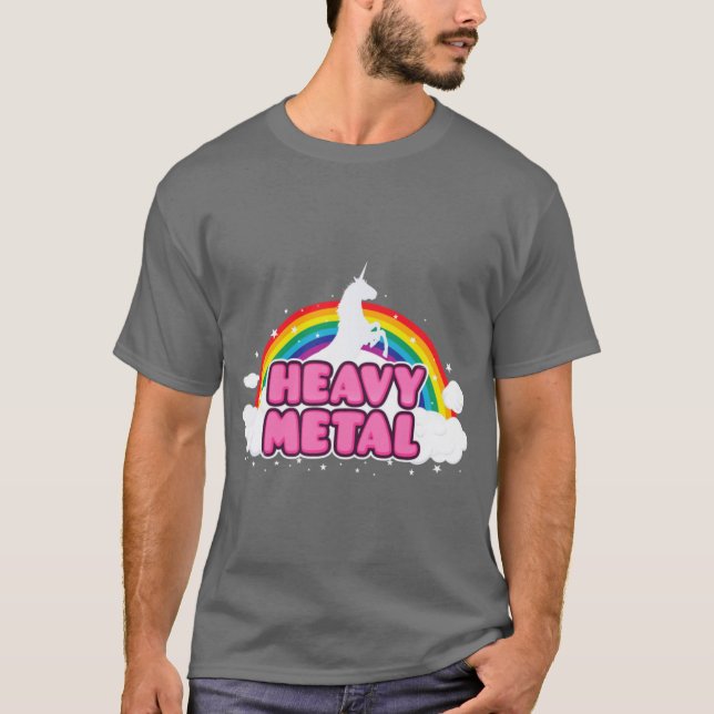 Camiseta Heavy Metal Unicorn friend (Anverso)