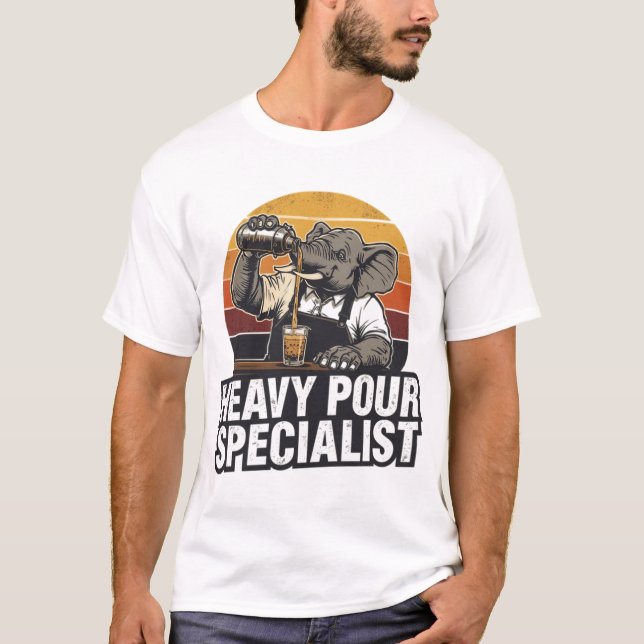 Camiseta Heavy Pour Specialist Elephant Bartender Shirt (Anverso)