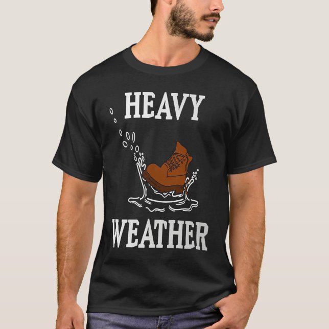 Camiseta Heavy Weather Metal Rock Festival Fan Rain Weather (Anverso)