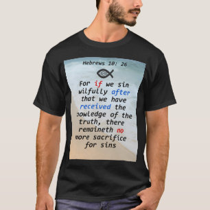 Camiseta Hebreos 10: 26