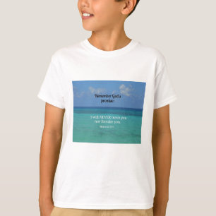 Camiseta Hebreos 13:5 Nunca te dejaré ni olvidaré...