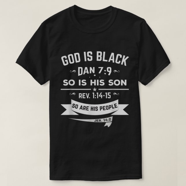 Camiseta Hebrew Israelite Clothing God is Black Womens Mens (Diseño del anverso)