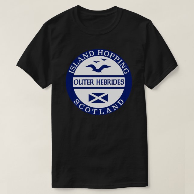 Camiseta Hébridas exteriores, Pegatina Pegatina de las isla (Diseño del anverso)
