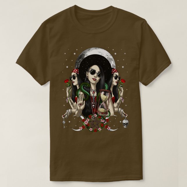 Camiseta Hecate Triple Diosa de la Luna (Diseño del anverso)