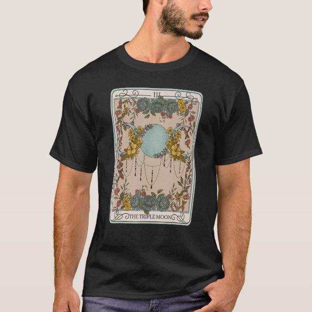 Camiseta Hecate Triple Moon Phases Goddess Wiccan Wicca Flo (Anverso)