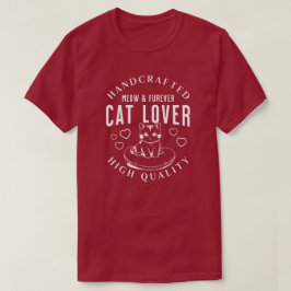 Camiseta Hecha a Mano para Amantes de Gatos Meow y
