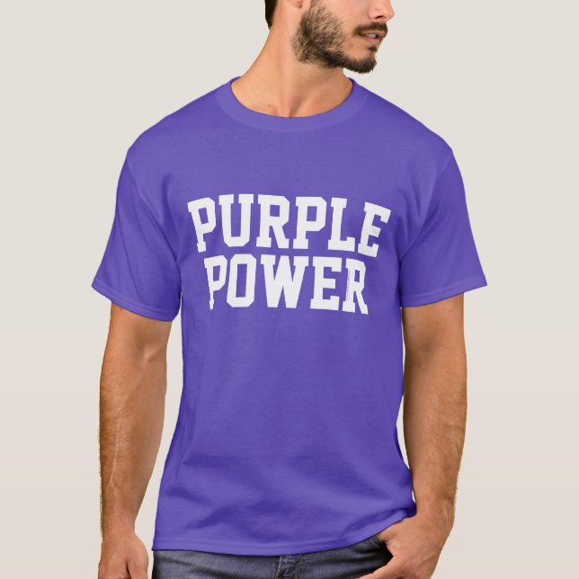 Camiseta hecha americana del poder púrpura (Anverso)
