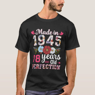 Camiseta Hecha En 1945 Floral 78 78ª
