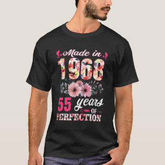 Camiseta Hecha En 1968 Floral 55 55ª