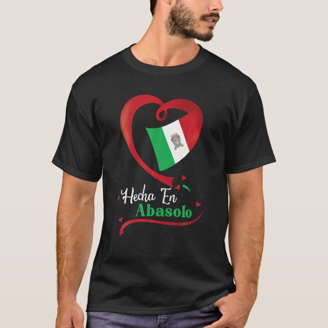 Camiseta Hecha En Abasolo Guanajuato México Escudo Águila M (Anverso)