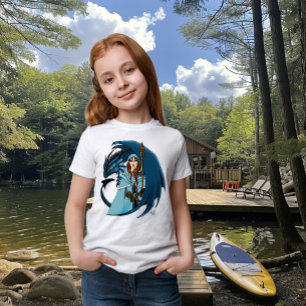 Camiseta Hechicera del Dragón Azul Copos de Nieve