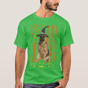Camiseta Hechiceros alemanes de perro calabaza de la bander