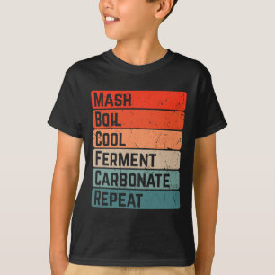 Camiseta Hechizo de mash Boil Guay Ferment Repeat Home Bret