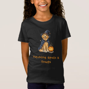 Camiseta Hechizos de Brujo de Perro de Caza Dorado Lindo de