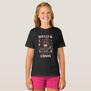Camiseta Hechizos y Caos Bruja Linda – Regalo de Magia Oscu
