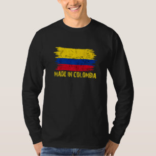 Camiseta Hecho bandera de Colombia orgulloso colombiano en