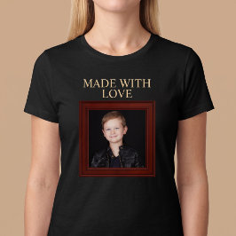 Camiseta HECHO CON AMOR Foto personalizada de niño