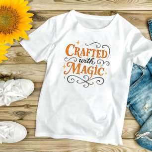Camiseta Hecho Con Magia Halloween Bruja Divertida