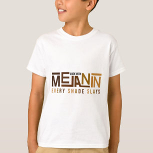 Camiseta Hecho con Melanin Black Chica Magic Afro Beauty Bl